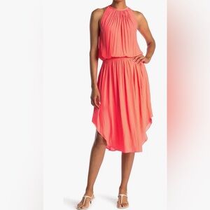 Ramy Brook Audrey Sleeveless Midi Peach Dress